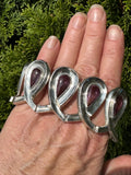 Antonio Pineda Sterling Silver Cabochon Amethyst Bracelet