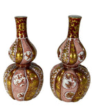 Antique Pair Japanese Kutani Vases