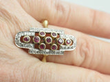 Ruby Diamond Vintage Faberge Copy 18K Ring