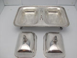 Silver-plate Dual Covered Buffet Server