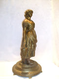 Victorian Gilt Spelter Milkmaid Statue