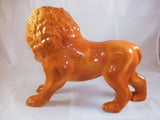Antique Staffordshire Standing Lion Glass Eyes