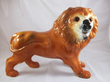Antique Staffordshire Standing Lion Glass Eyes