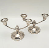 Antique Pair of Newbury Sterling Silver Candlesticks