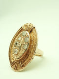 Antique 14K Diamond Tree of Life Ring