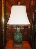 Antique Chinese Hand Carved Jade Lamp