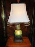 Antique Chinese Hand Carved Jade Lamp