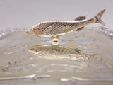 Antique English Crystal Silver Plate Sardine Dish