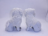 Antique Pair Staffordshire Poodles Open Leg AF