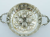 Antique Silver Austrian Pomegranate Berry Bowl