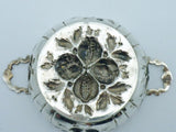 Antique Silver Austrian Pomegranate Berry Bowl