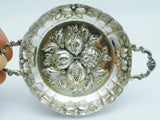 Antique Silver Austrian Pomegranate Berry Bowl