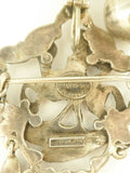 Antique Peruzzi Silver Necklace Brooch Pendant 800 Silver Saint George Dragon