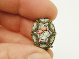 Antique Micro Mosaic Clip Earrings