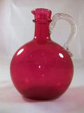 Antique Cranberry Glass Ewer