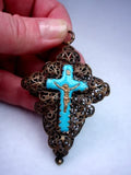 Filagree Porcelain Victorian Cross