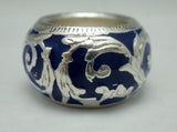 Sterling Enamel Designer Dome Band Ring