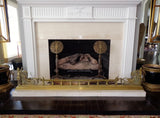Antique French Brass Fire Place Fender 6'8"