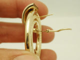 Classic 14K Gold Triple Hoop Roped Earrings