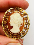Antique 18K Yellow Gold Cameo Italy