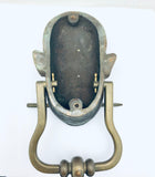 Antique Bronze Door Knocker Savage Warrior