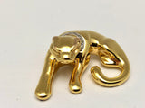 Yellow Gold 14k Panther Diamond Collar Pendant