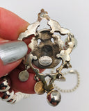 Antique Peruzzi Sterling Crest Necklace Italy