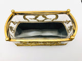 Antique French Crystal Ormolu Casket Jewel Box Marquis de Montesson
