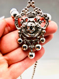 Antique Peruzzi Sterling Crest Necklace Italy