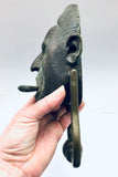 Antique Bronze Door Knocker Savage Warrior