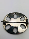 Scottish Sterling Pebble Brooch Malachite