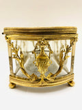 Antique French Crystal Ormolu Casket Jewel Box Marquis de Montesson