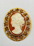 Antique 18K Yellow Gold Cameo Italy
