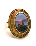 18K Antique Italian Enamel Ring