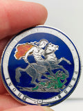 English George III Enamel Coin St. George Dragon