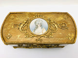 Antique French Crystal Ormolu Casket Jewel Box Marquis de Montesson