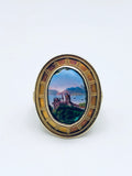 18K Antique Italian Enamel Ring