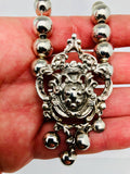 Antique Peruzzi Sterling Crest Necklace Italy