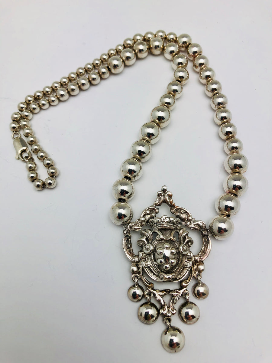 特上品 vintage Italy◯stone silver necklace◯925 - アクセサリー