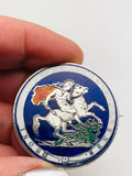 English George III Enamel Coin St. George Dragon