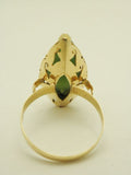 18k Jade Marquis Ring