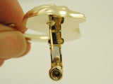Bassani Designer Lion Earrings 14K Gold Italy