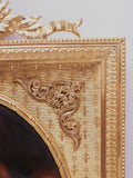 French Ormolu Madonna Of The Chair Porcelain Miniature