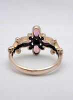 10k English Pink Tourmaline and Diamond Ring