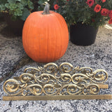 Antique Brass Huge Gallery Pediment 56" Cabinet Furniture Mount Rail