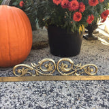 Antique Brass Huge Gallery Pediment 56" Cabinet Furniture Mount Rail