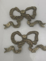 Solid Bronze French Ribbon Cabinet Frame Furniture Mount Have Pair