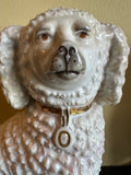 German Antique Porcelain Pair Poodle Figurines