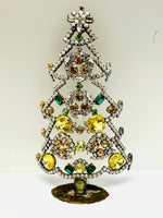 Vintage Convex Crystal Christmas Mantle Tree # 187