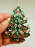 Vintage Czech Rhinestone Christmas Tree #334